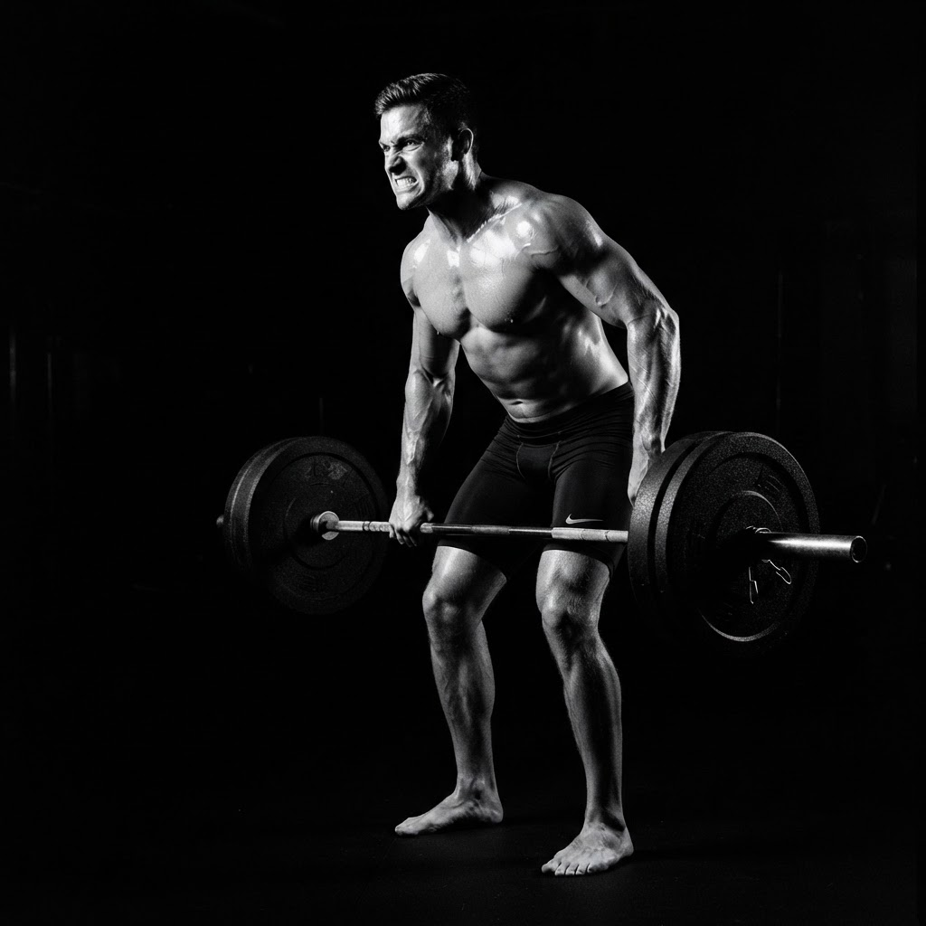 Athlete in high-intensity training